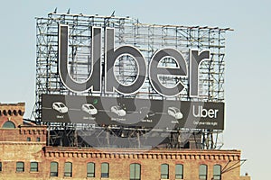 Huge Uber car service billboard